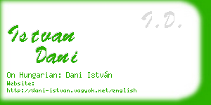 istvan dani business card