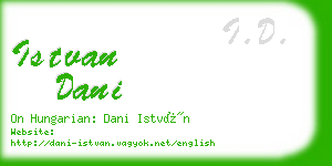 istvan dani business card